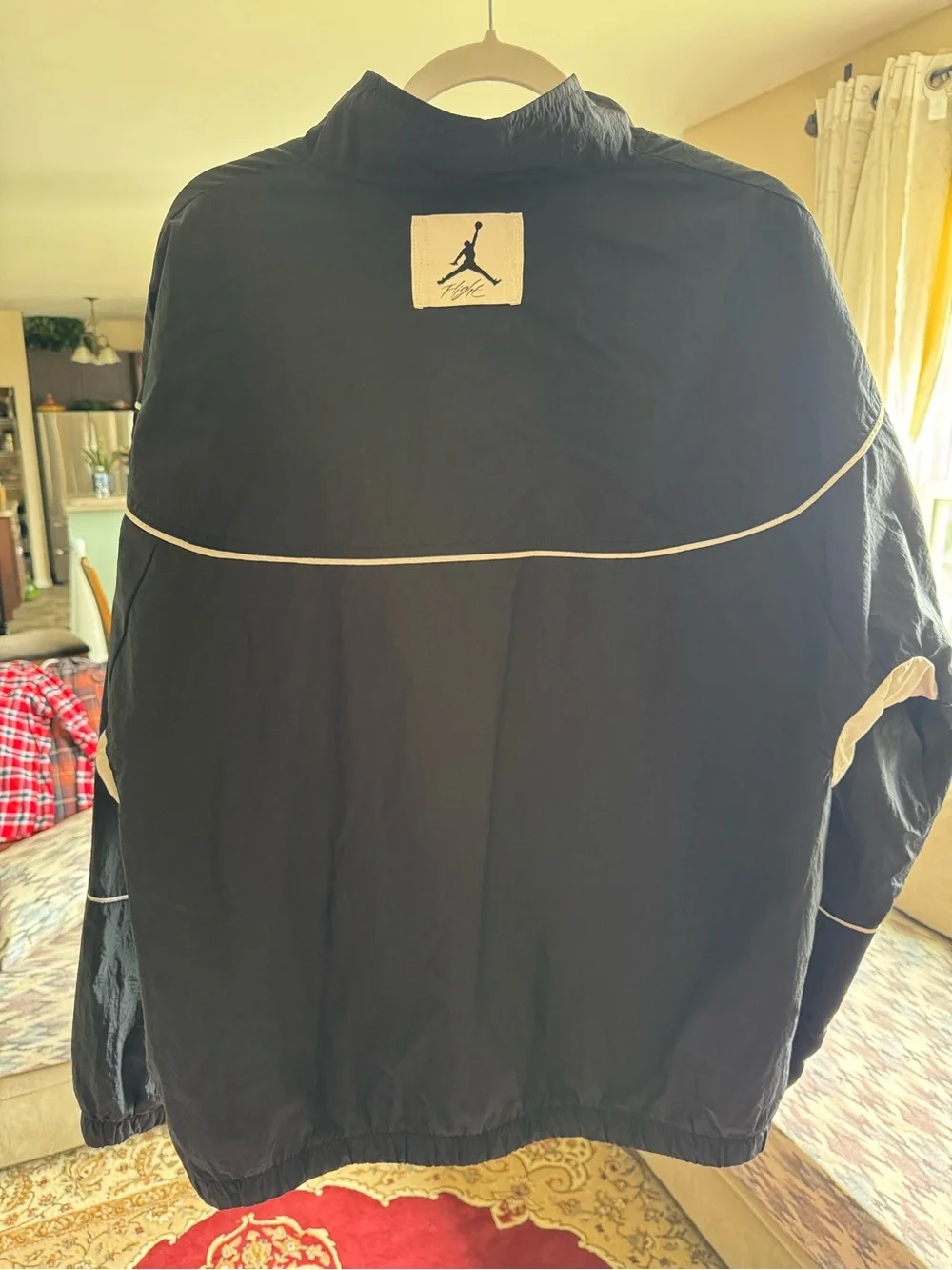 Jordan Black Windbreaker Jacket with Matching Joggers SET